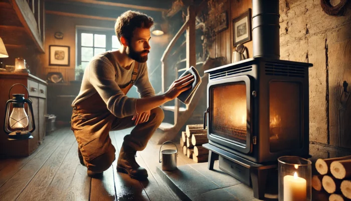 Technique écologique pour nettoyer la vitre d’un poêle à bois avec de la cendre