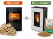 Comparatif entre un poêle à bois avec bûches et un poêle à granulés avec pellets